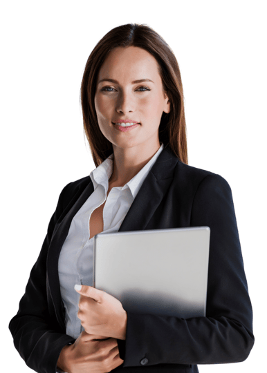 Canva Image-Business woman holding a tablet pc